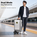 Ride-On Scooter Luggage | Foldable Carry-On Suitcase with TSA Lock & Silent Wheels