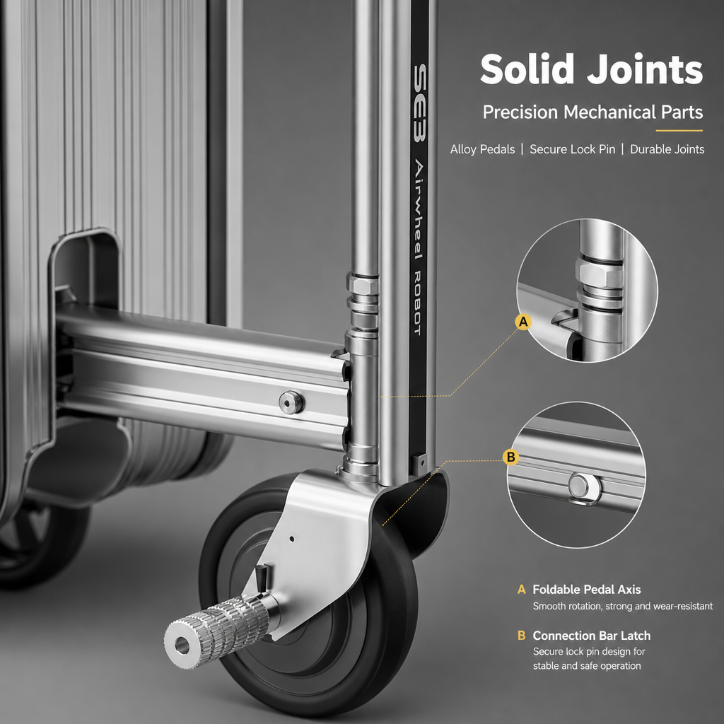 Ride-On Scooter Luggage | Foldable Carry-On Suitcase with TSA Lock & Silent Wheels
