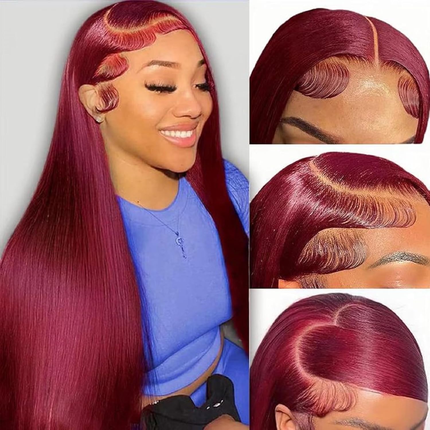 🌷💥Straight HD Transparent Lace Front Wigs Human Hair
