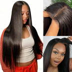 🌷💥Straight HD Transparent Lace Front Wigs Human Hair
