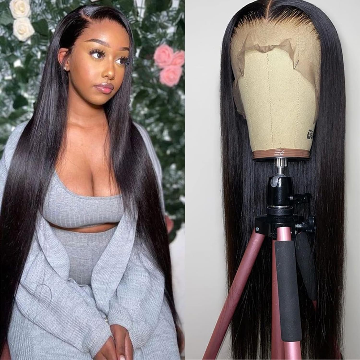 🌷💥Straight HD Transparent Lace Front Wigs Human Hair