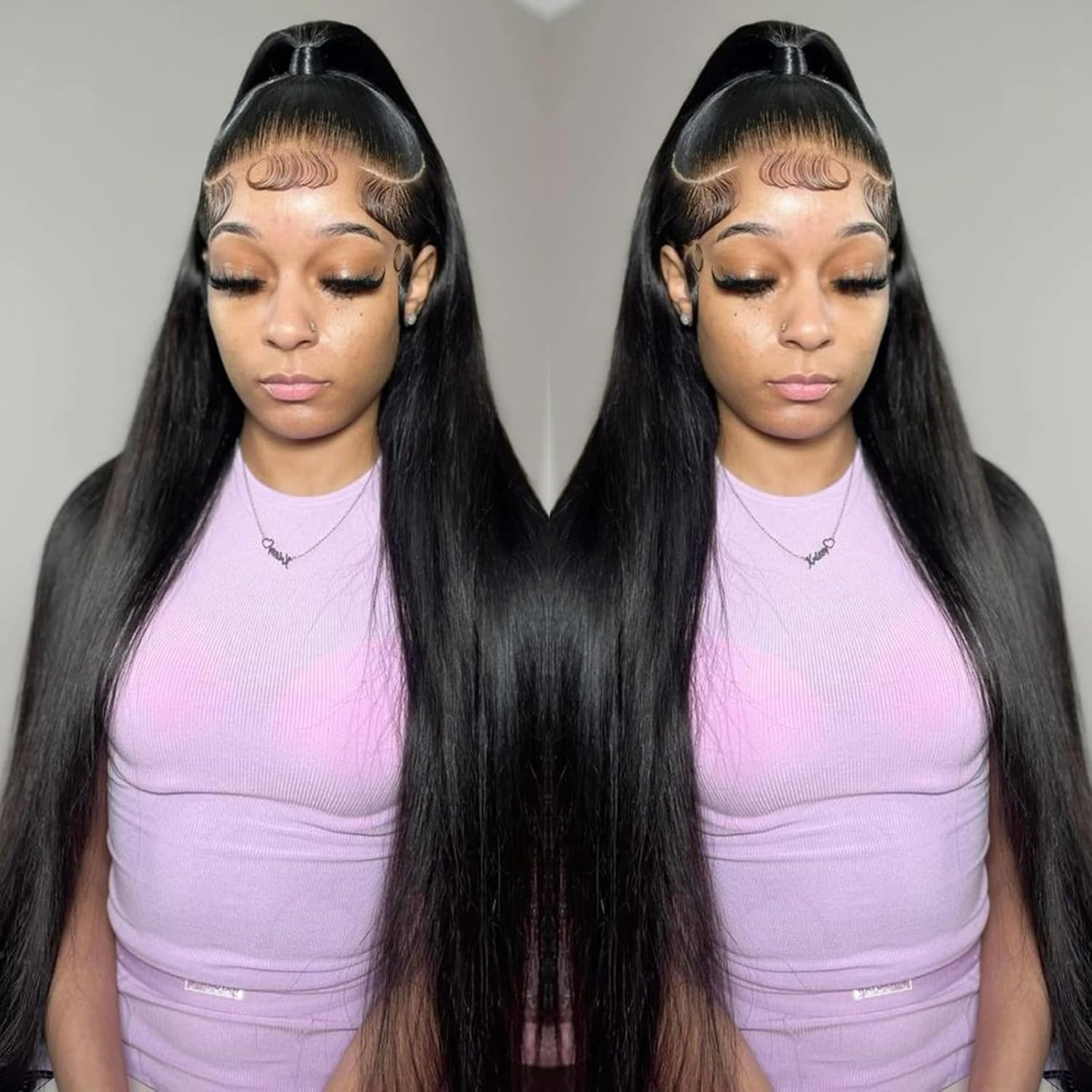 🌷💥Straight HD Transparent Lace Front Wigs Human Hair