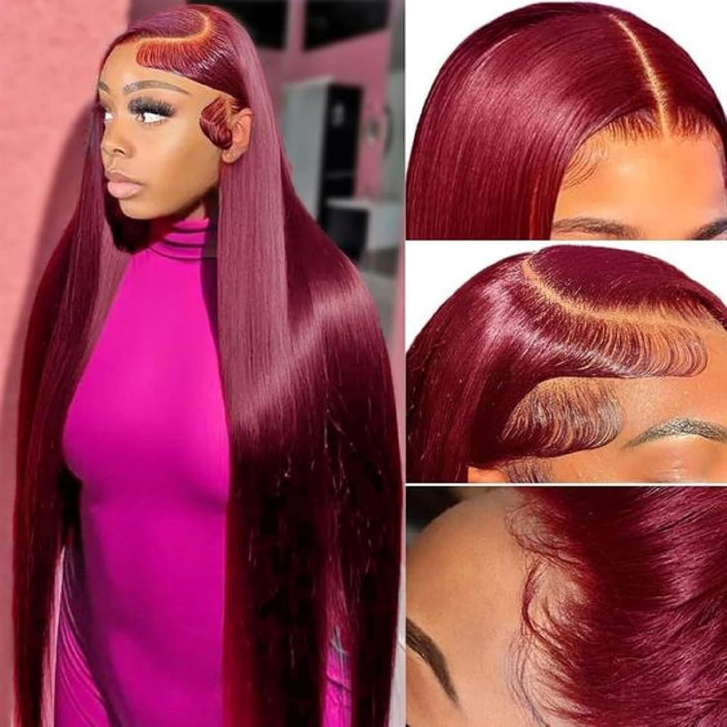 🌷💥Straight HD Transparent Lace Front Wigs Human Hair