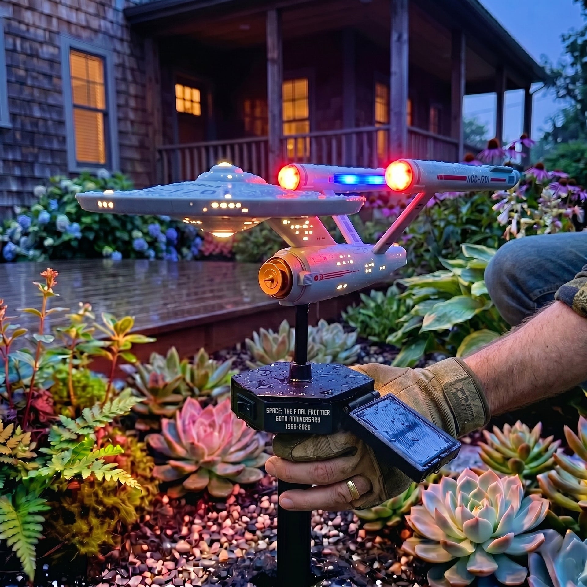 60th Anniversary Enterprise NCC-1701 Solar Garden Light – Moadeva