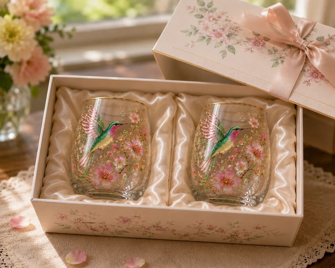 🌸Limited Edition 2026 Hummingbird Morning Bliss Glass Cup☕