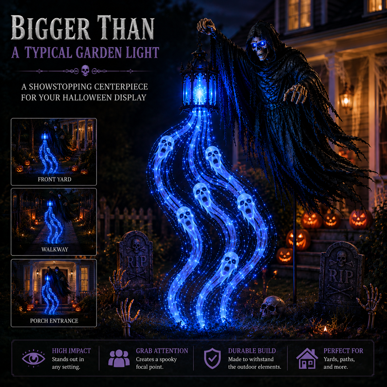 Soul Harvester Halloween yard centerpiece